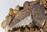 Calcite Crystal Cluster with Purple Fluorite (New Find) - China #177684-3